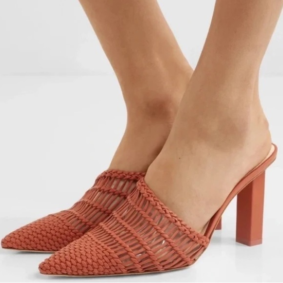 cult gaia Shoes - Cult Gaia Raya Woven leather mules in Spice | size 38